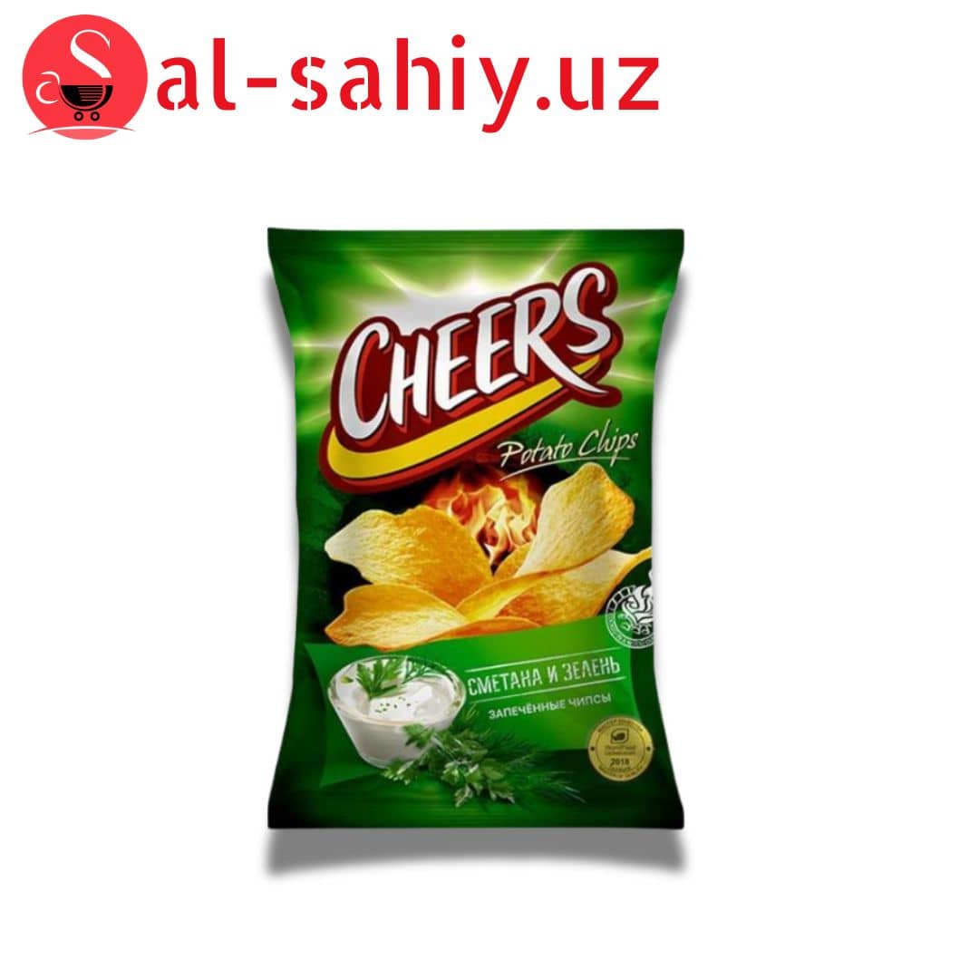 Новый  Чипсы Чеерс со вкусом сметана и зелень  70гр 1