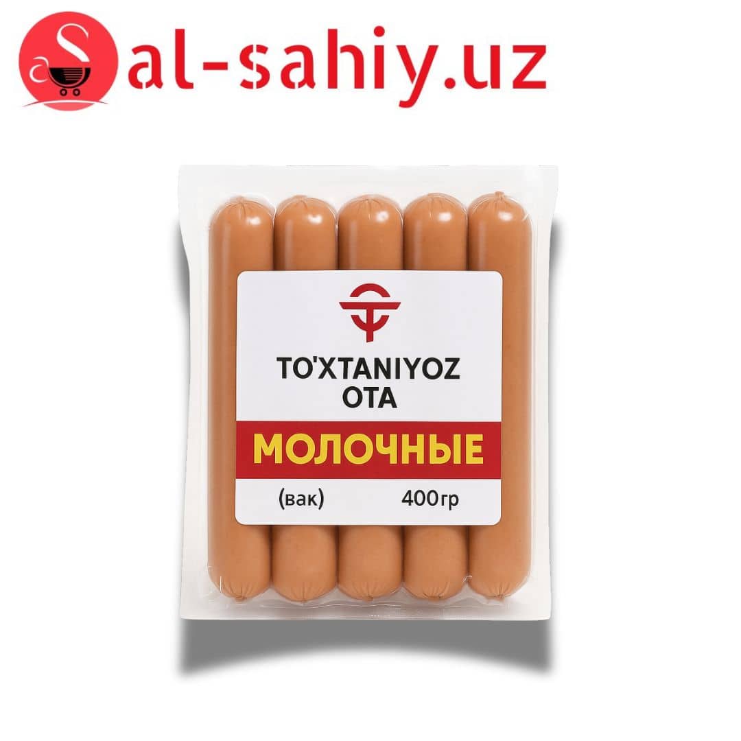 Сосиска  Молочные (вакум) 400гр"To'xtaniyoz ota" 1
