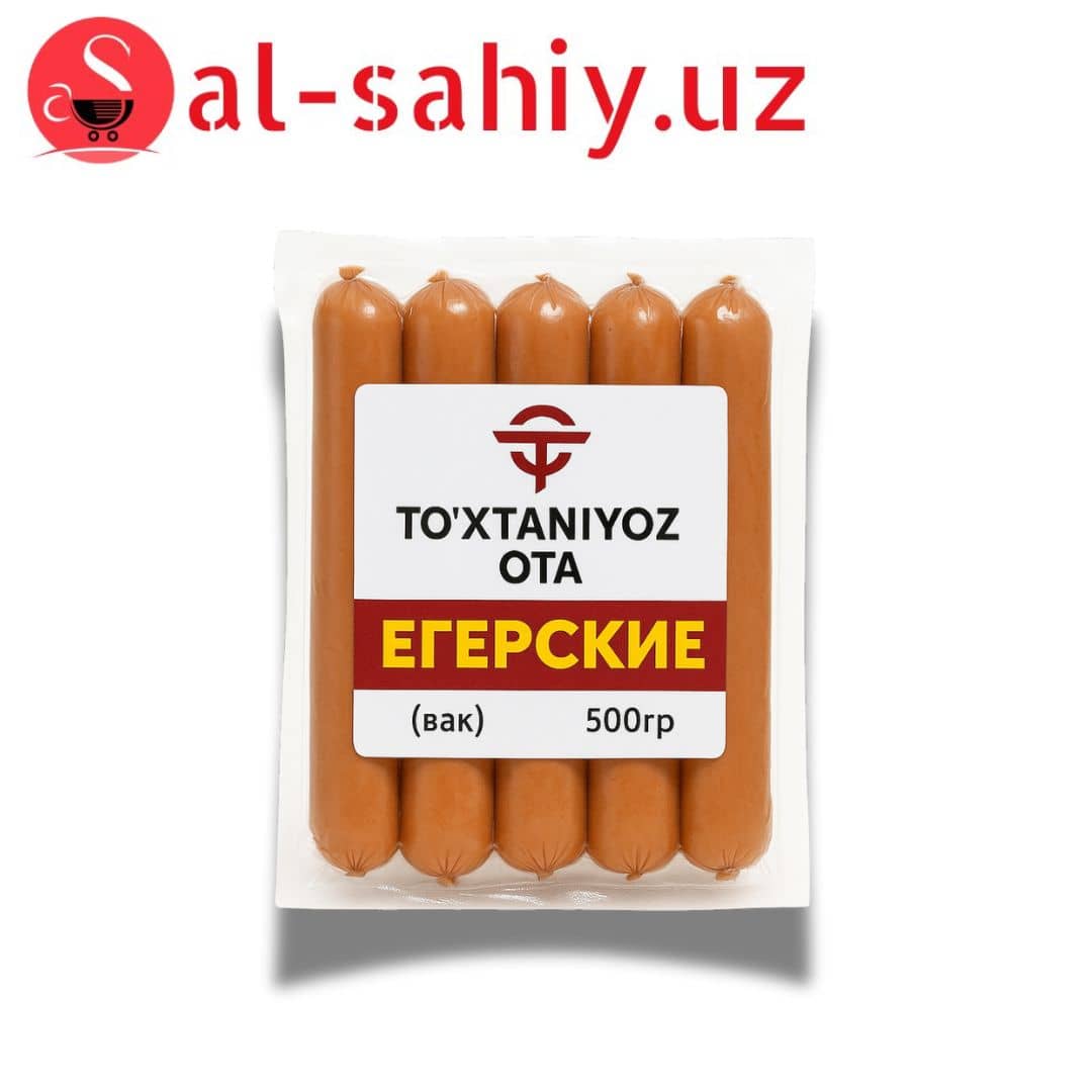 Сосиска To'xtaniyoz ota Егерские вак 500гр 1