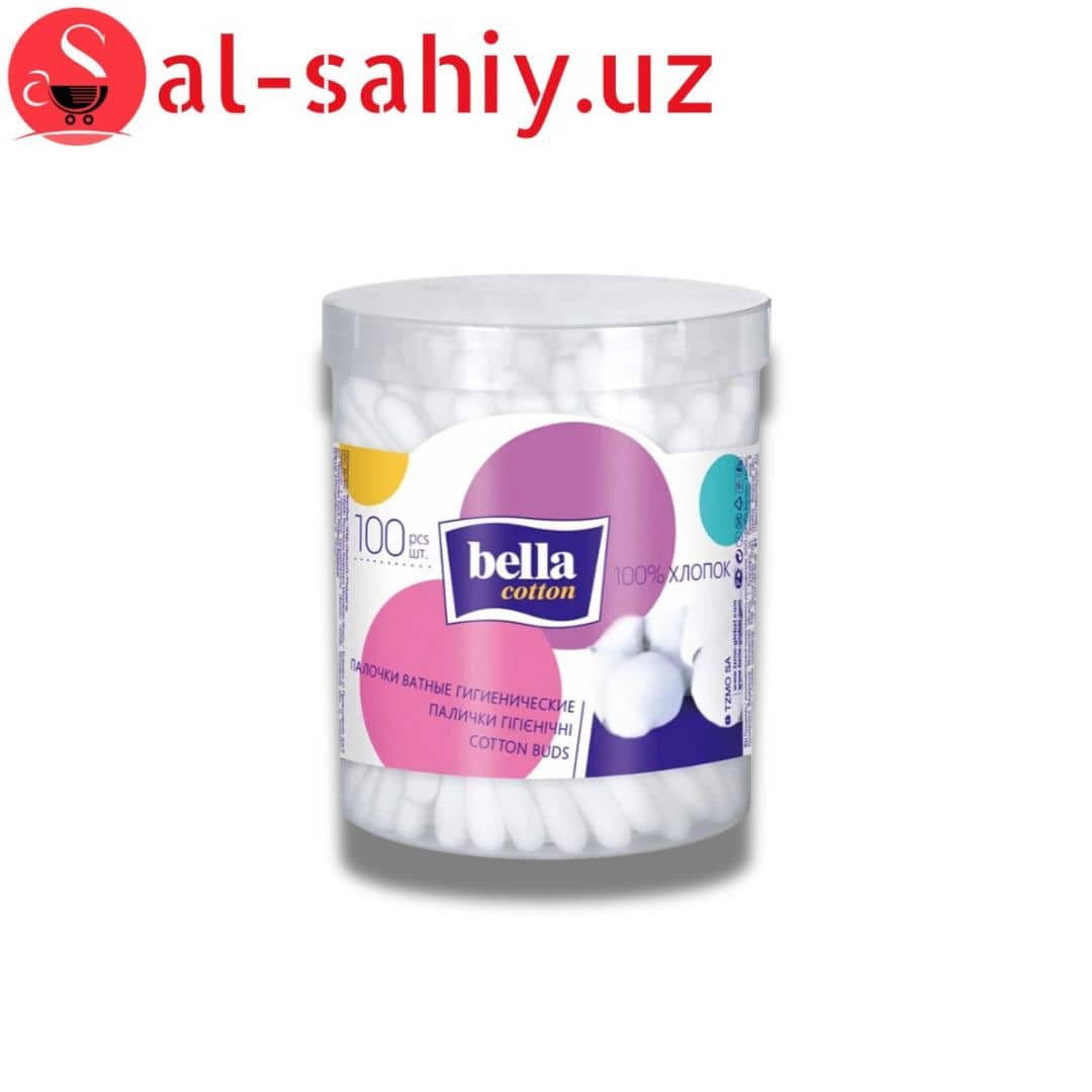 Ватные палочки "Bella Cotton" 100шт полиэтилин.упак 1