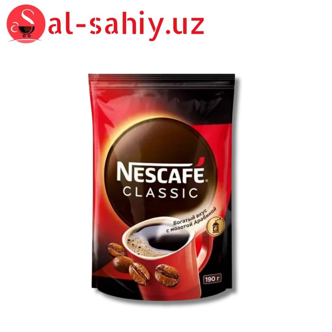 Кофе NESCAFE CLASSIC 190г с молотой арабикой пакет 1