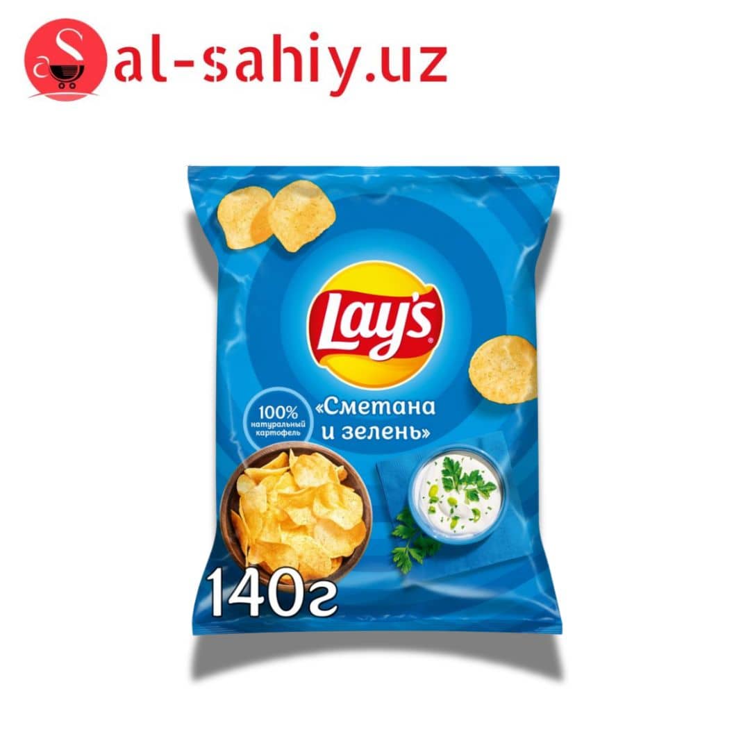 Новый Лейз со вкусом сметана и зелень  140гр 1