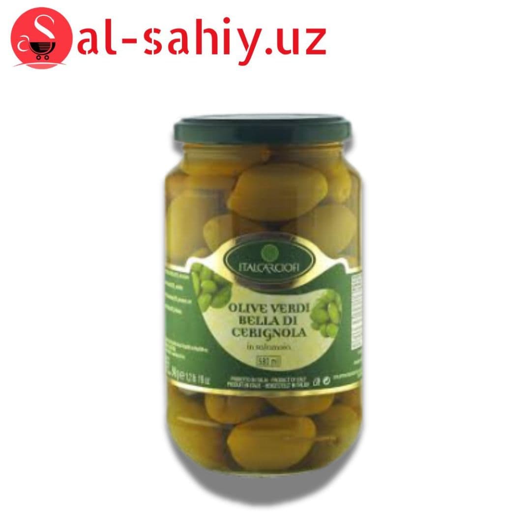 Оливки черные ItalCarciofi, 580 мл