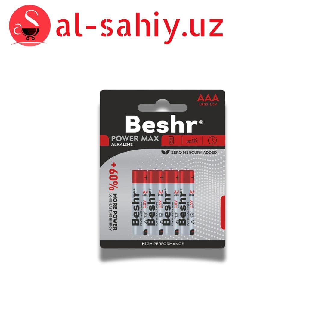 Батарейка Beshr AAA LR03 1.5V (красный)