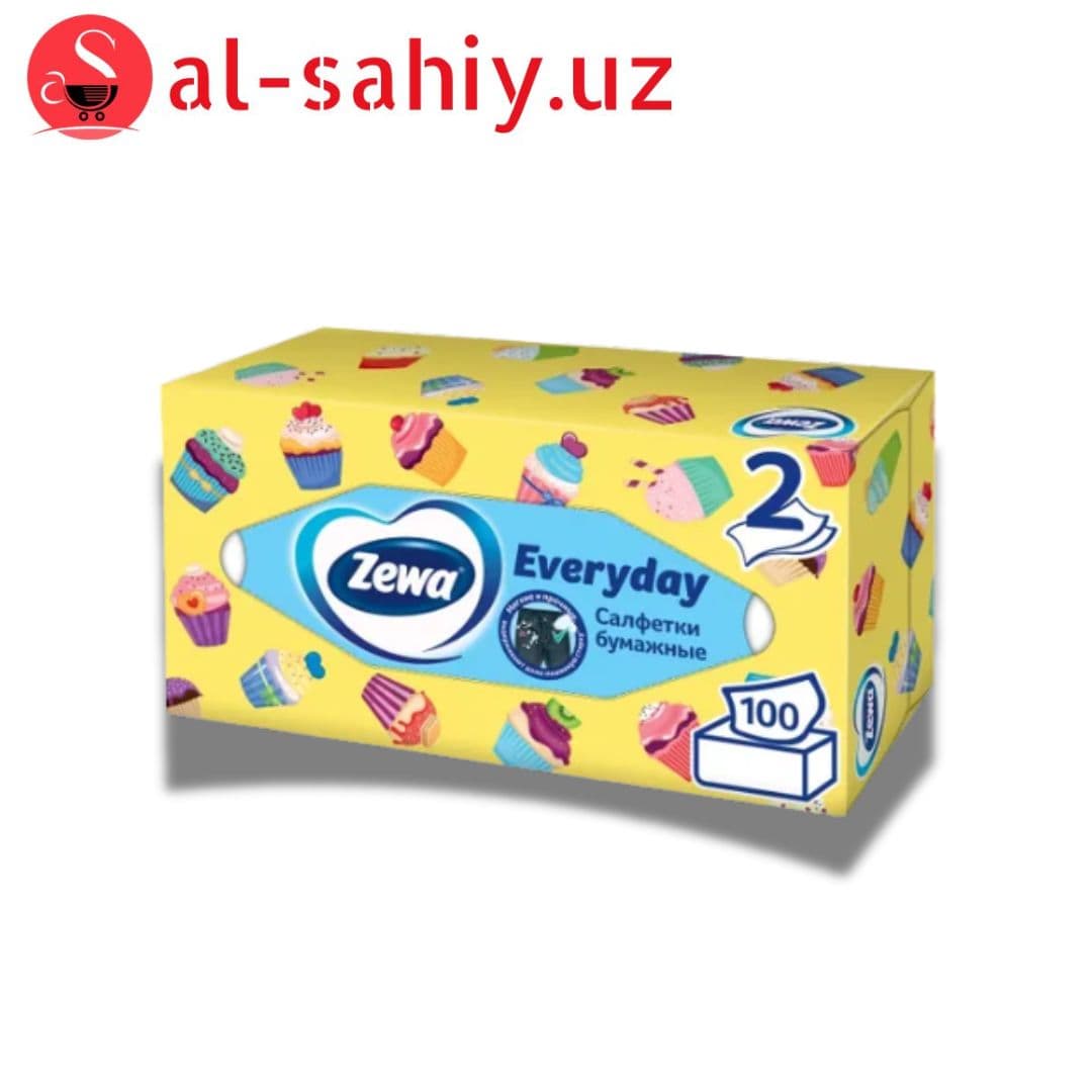 Салфетки коробочные ZEWA Everyday глубые 2сл