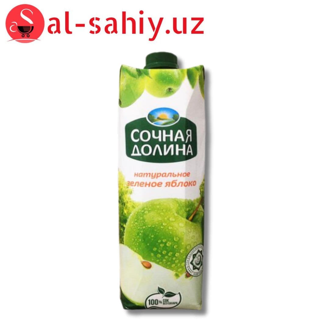 Сок Сочная Долина 1л Зелёное Яблоко