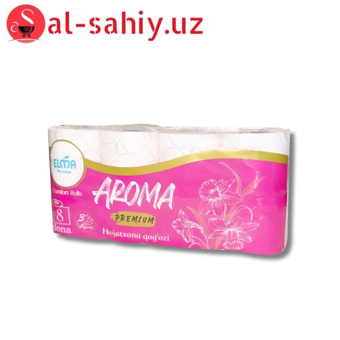 New Туалетная бумага Premium 8-п Aroma 3-Слой  Elma