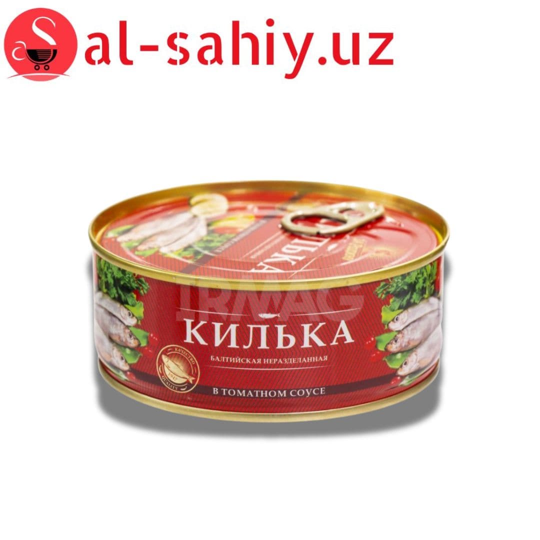 Килька "За Родину" обжаренная, балтийская, неразделанная в томатном соусе, 240 г