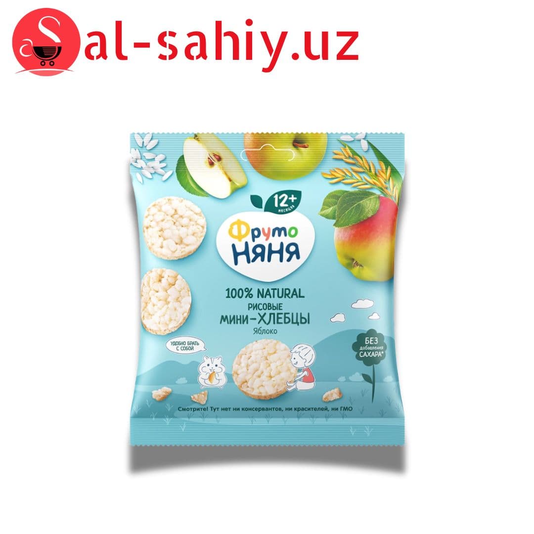 Мини хлебцы  ФРУТОНЯНЯ 30г рисовые с яблоком