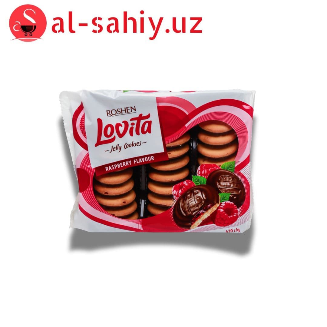 Пeченье сдобное "ROSHEN" Lovita Jelly малина  420гр