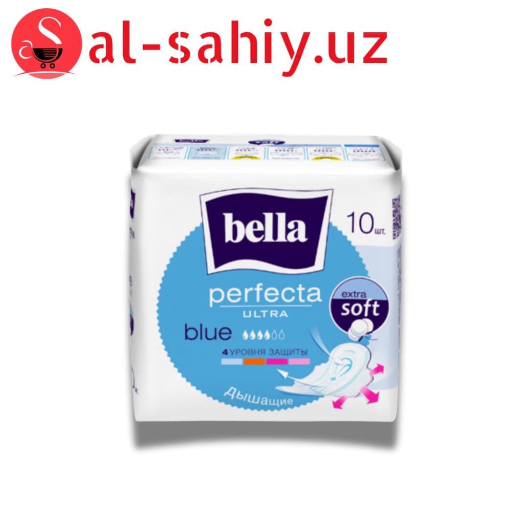 Прокладки ж/впит многосл. фикс клеев слоем Bella Perfecta Ultra Blue 10шт