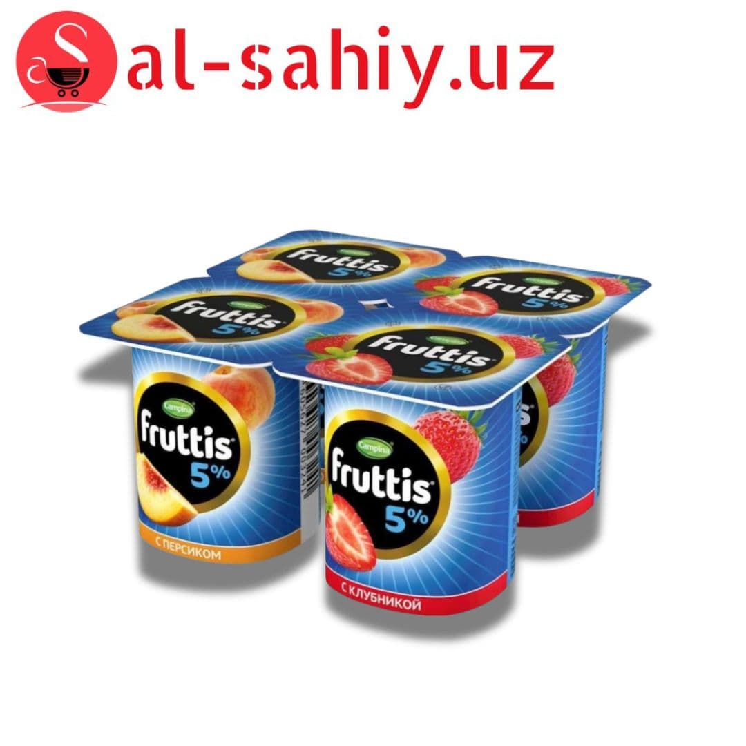Йогурт "Fruttis 0,5%" Клубника/Персик 115гр