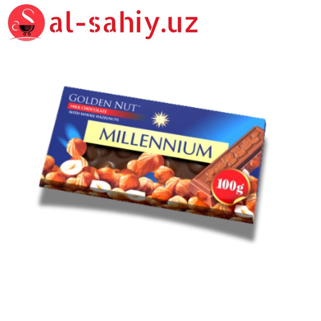 Шоколад  "MILLENNIUM" Gold с лесным орехом и изюмом 100гр