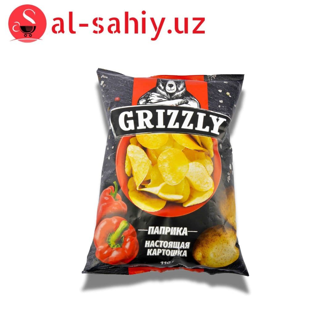 Чипсы Grizzly со вкусом паприка  110гр