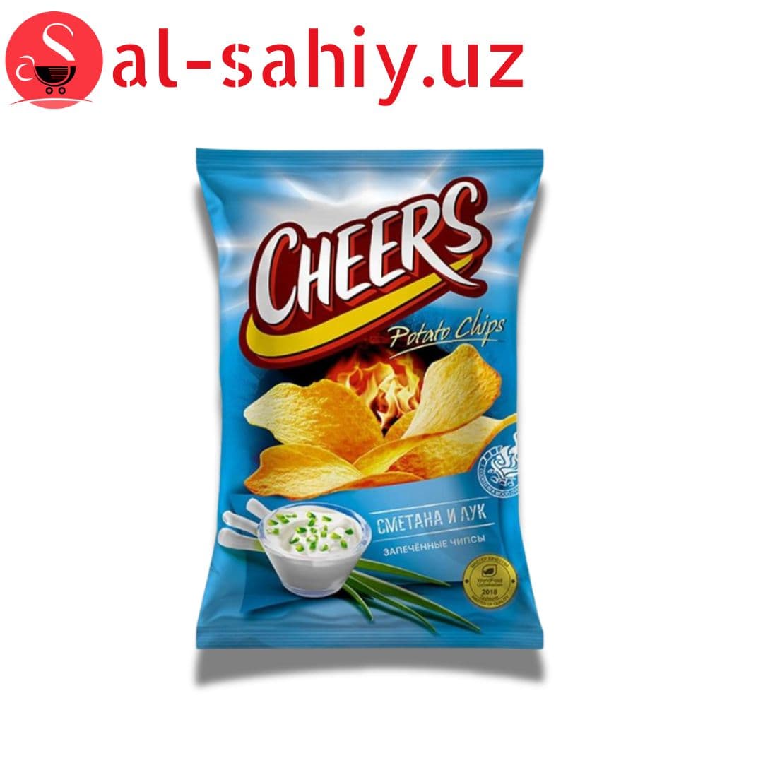 Новый  Чипсы Чеерс со вкусом сметана и лук 210гр