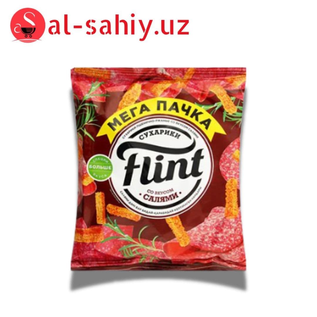 Новый Сухарики FLINT со вкусом салями   100гр