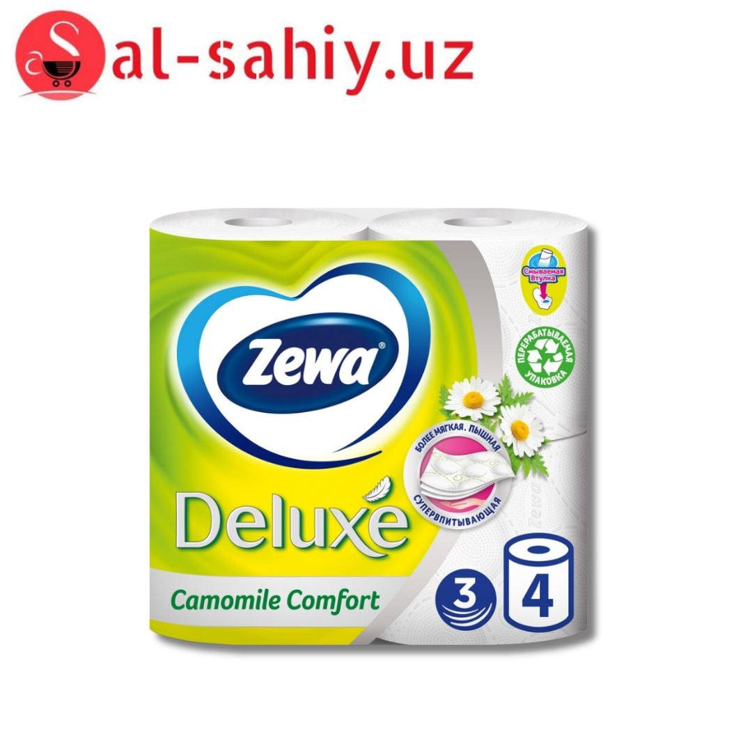 Туалетная Бумага Zewa Deluxe Ромашка 3сл 4рул
