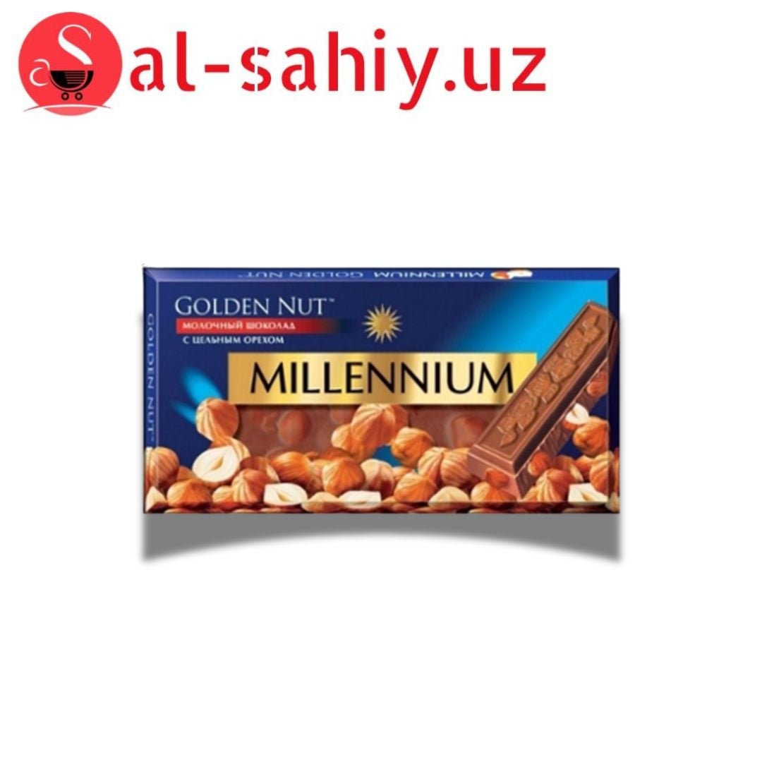 Шоколад  "MILLENNIUM" Gold лесьным орехом 100гр