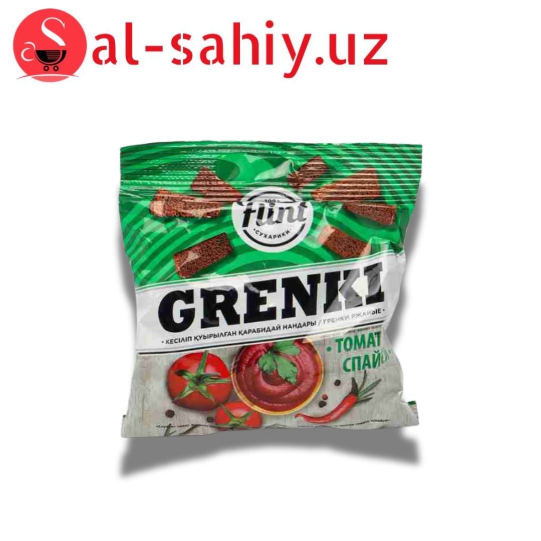 Новый Сухарики FLINT со вкусом томат спайси 60гр