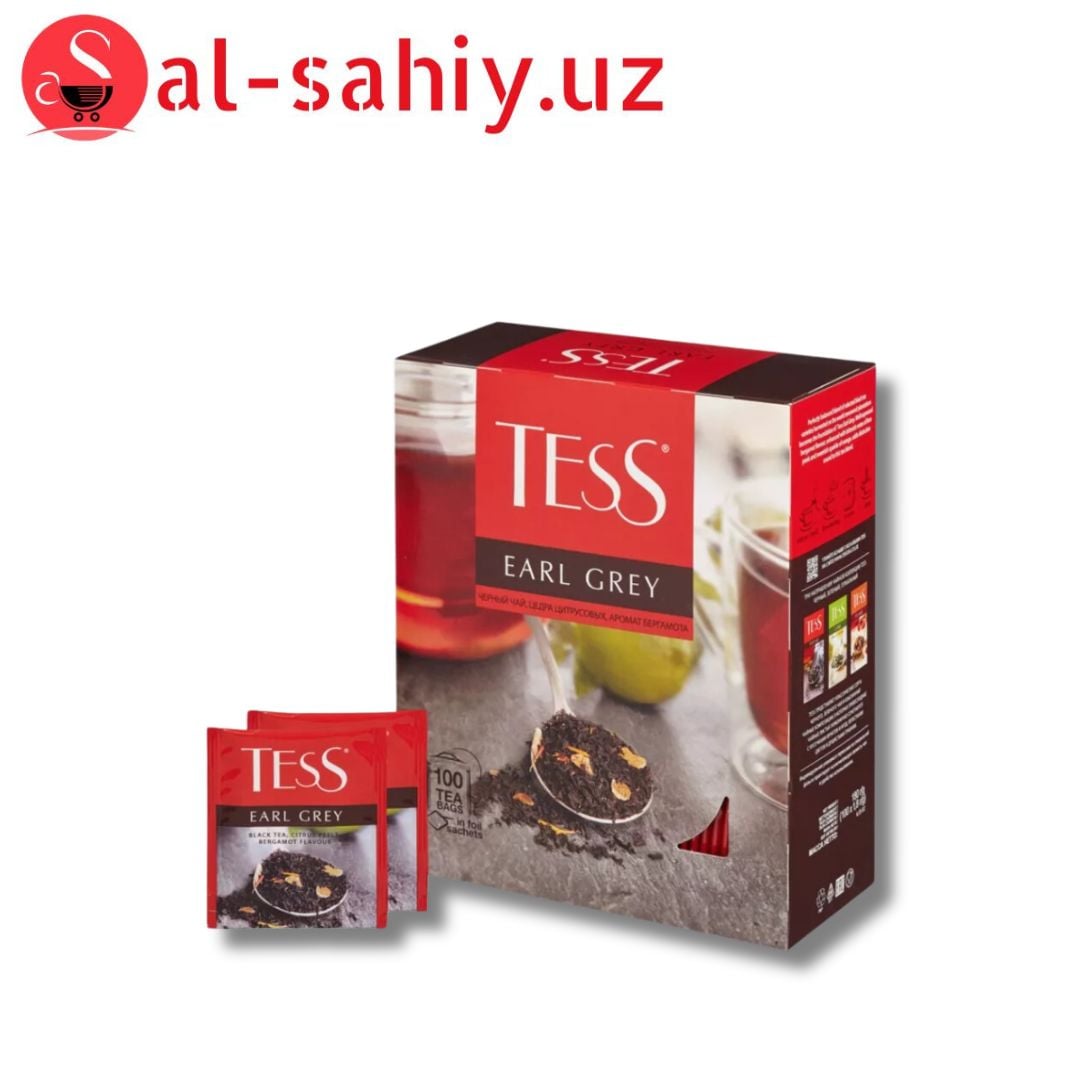 Чай "TESS" earl grey черный бергамот 100пак 180гр