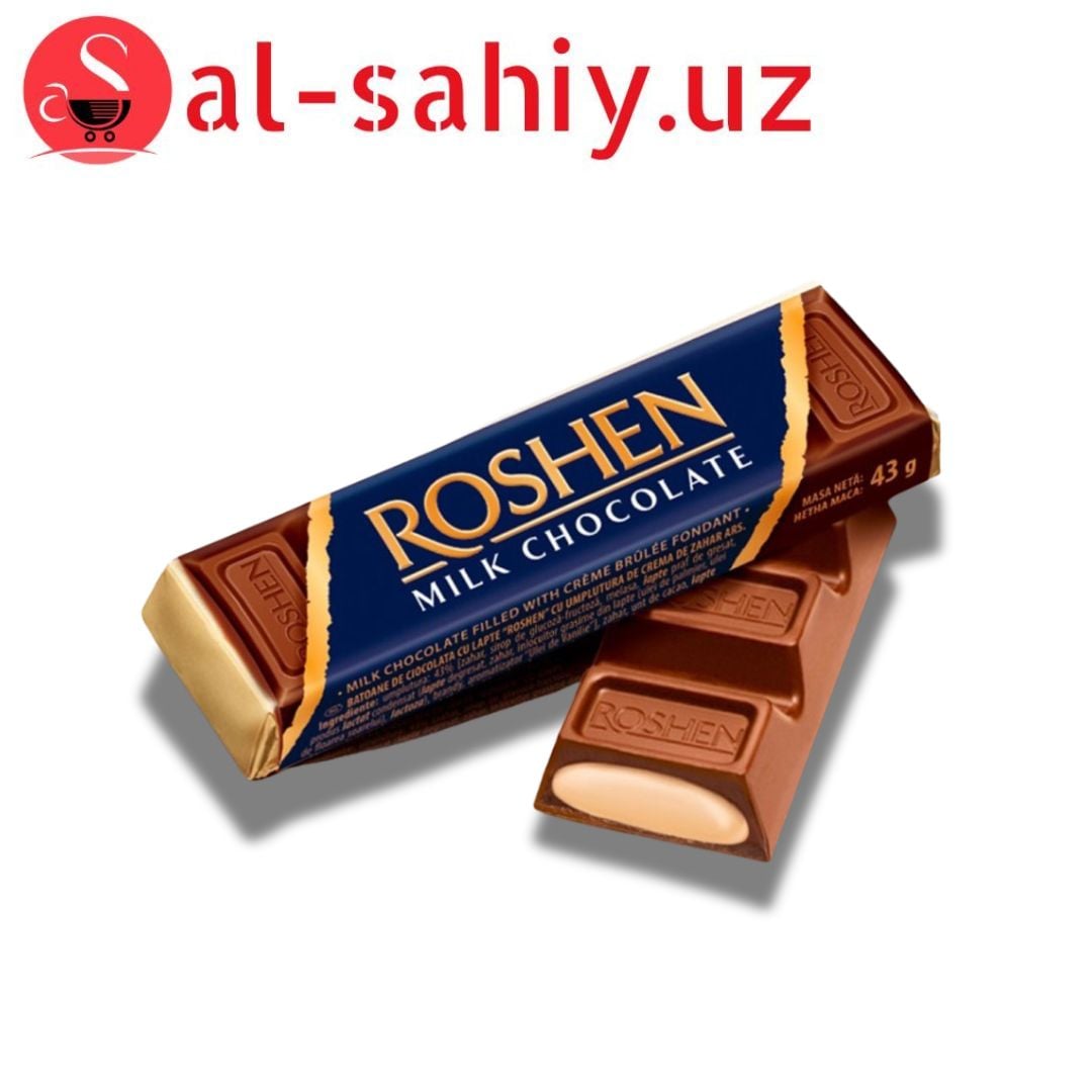 Шоколадный батончик "ROSHEN" мол-шок с карамельной начинкой 43гр