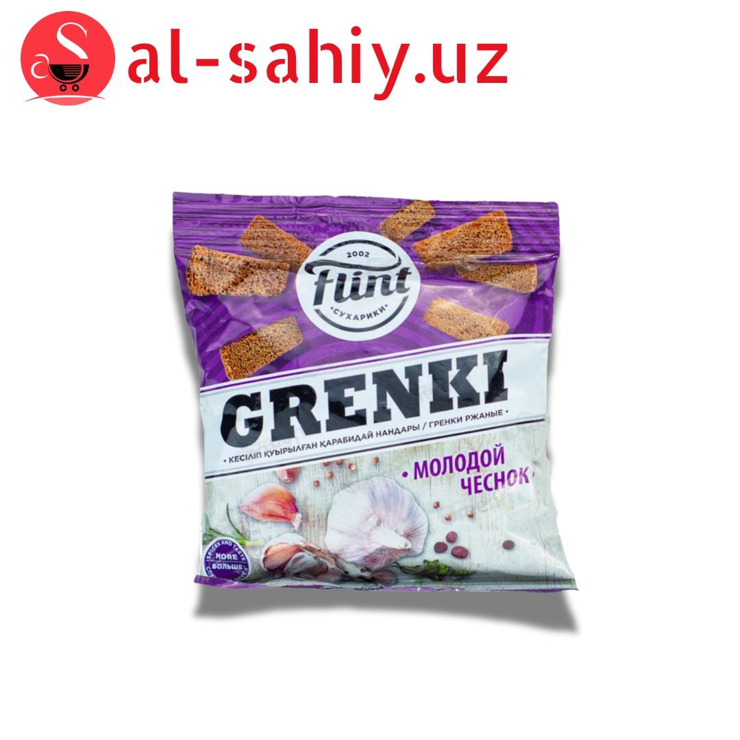 Новый Сухарики гренки со вкусом молодой чеснок   100гр