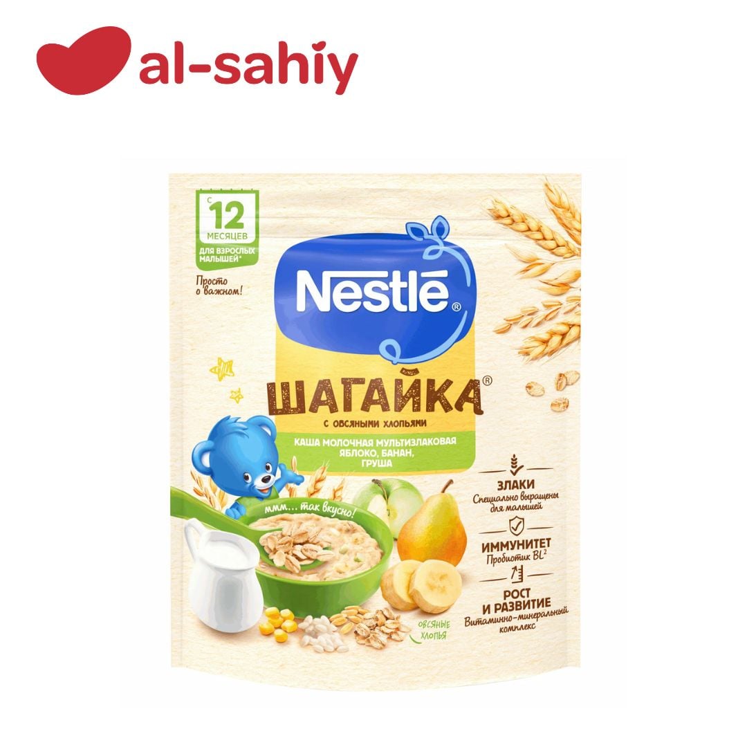 Nestle шагайка груша яблоко и бананом 190 г