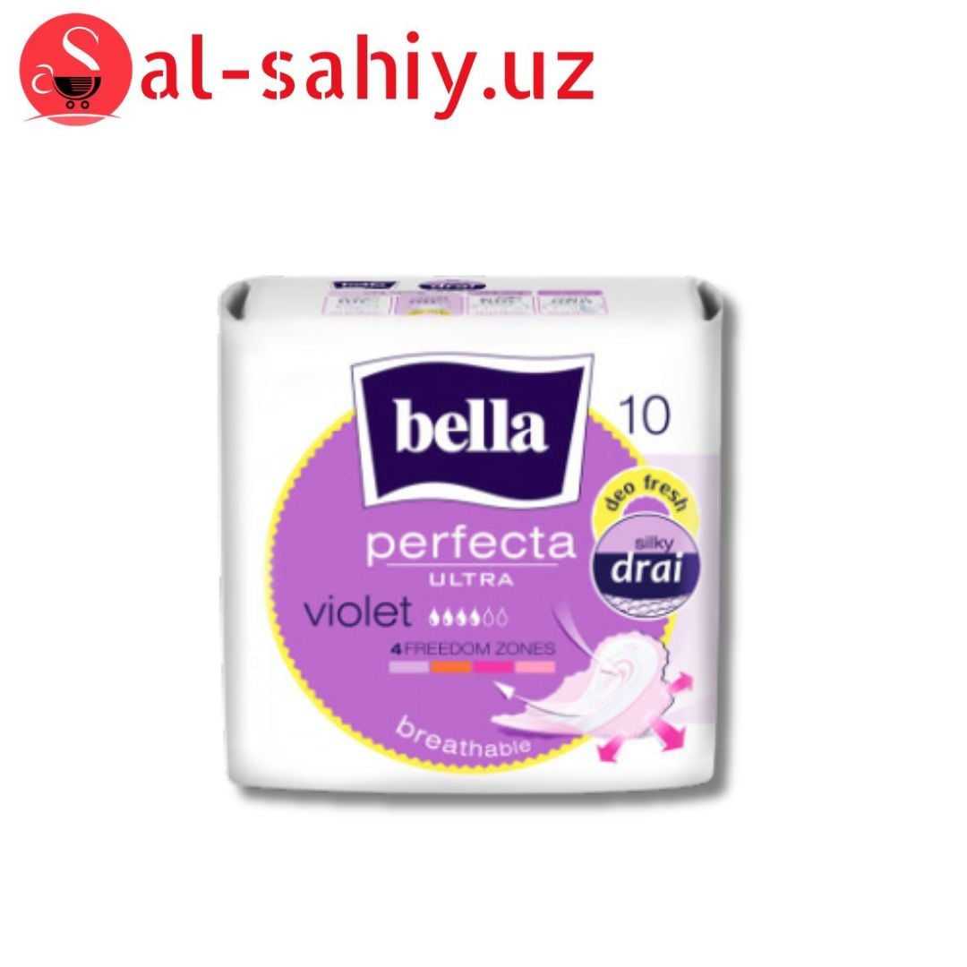 Прокладки ж/впит многосл. фикс клеев слоем Bella Perfecta Ultra VIOLET DEO FRESH 10шт
