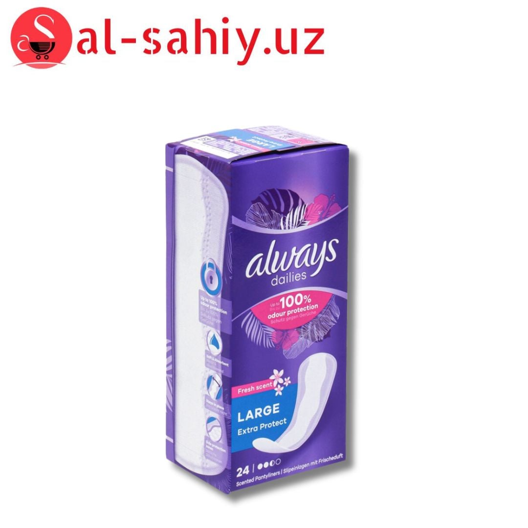 Ежедневки Always Dailies Large Fresh Extra Protect  24 шт