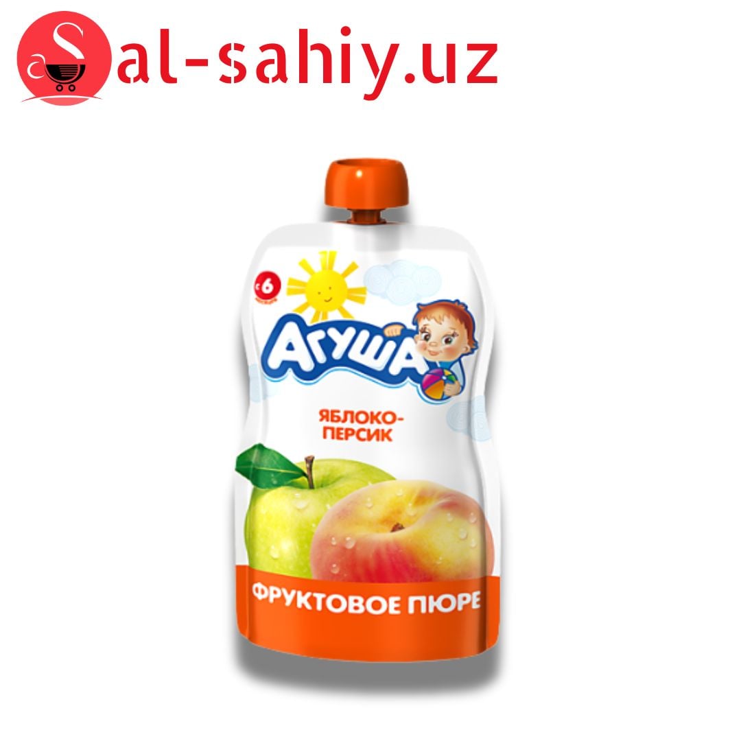 Фруктовое пюре "Агуша" "Яблоко - персик" 90г