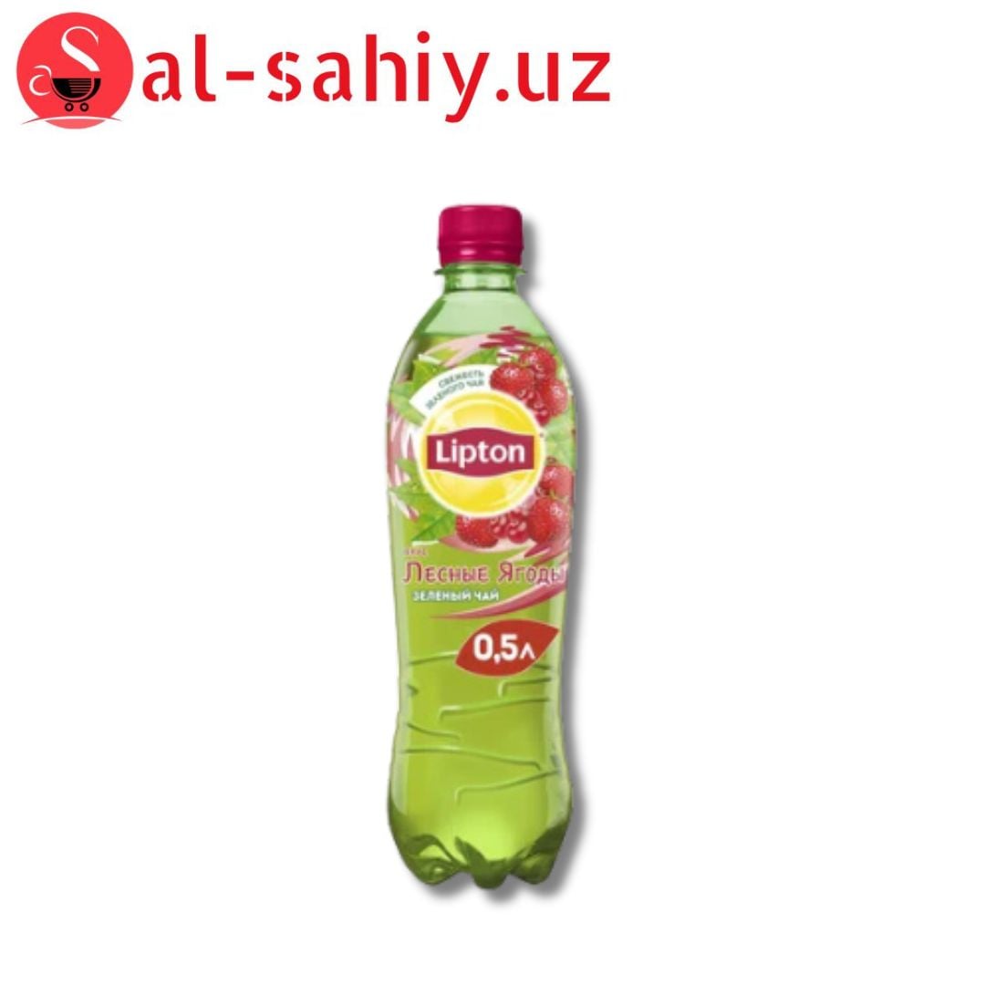 Чай "Lipton" Зелёный с клубника  0.5л
