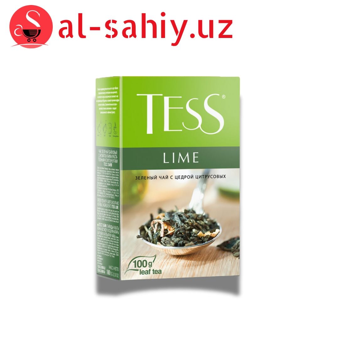Чай "TESS" зел. Лайм листовой 100 гр