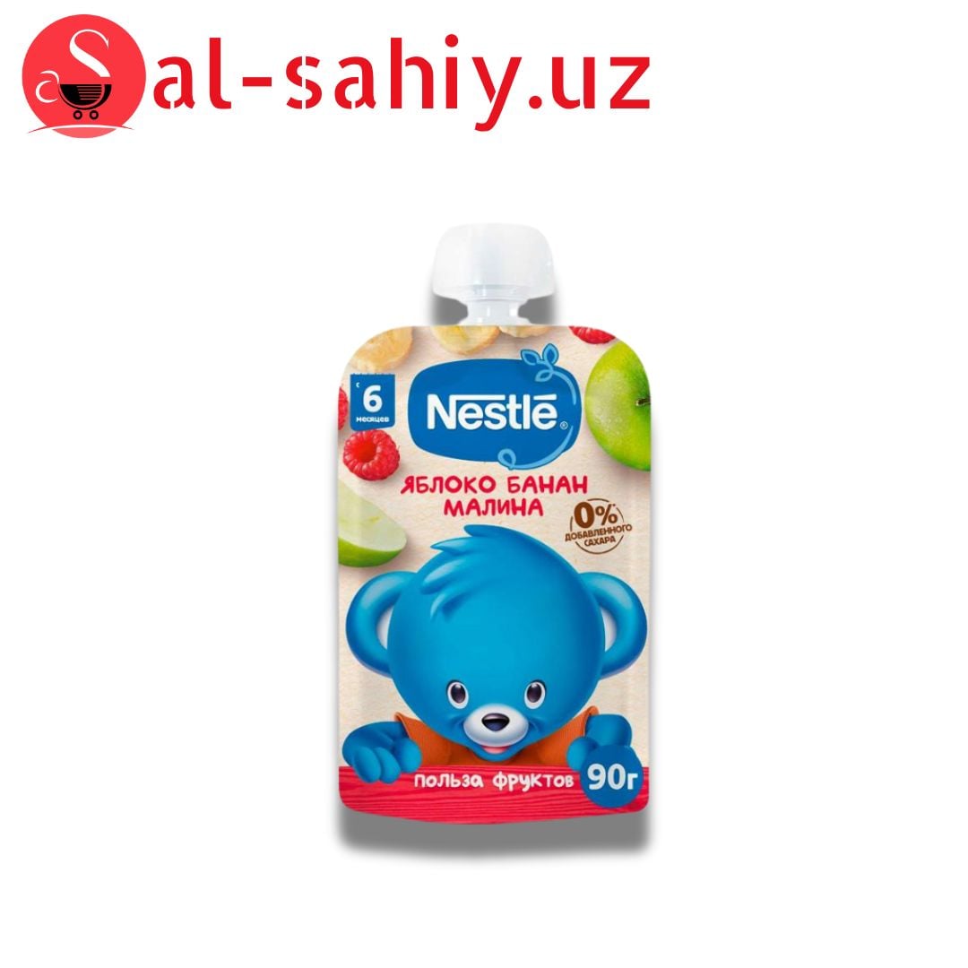 NESTLE пюре из яблок и малини 90г