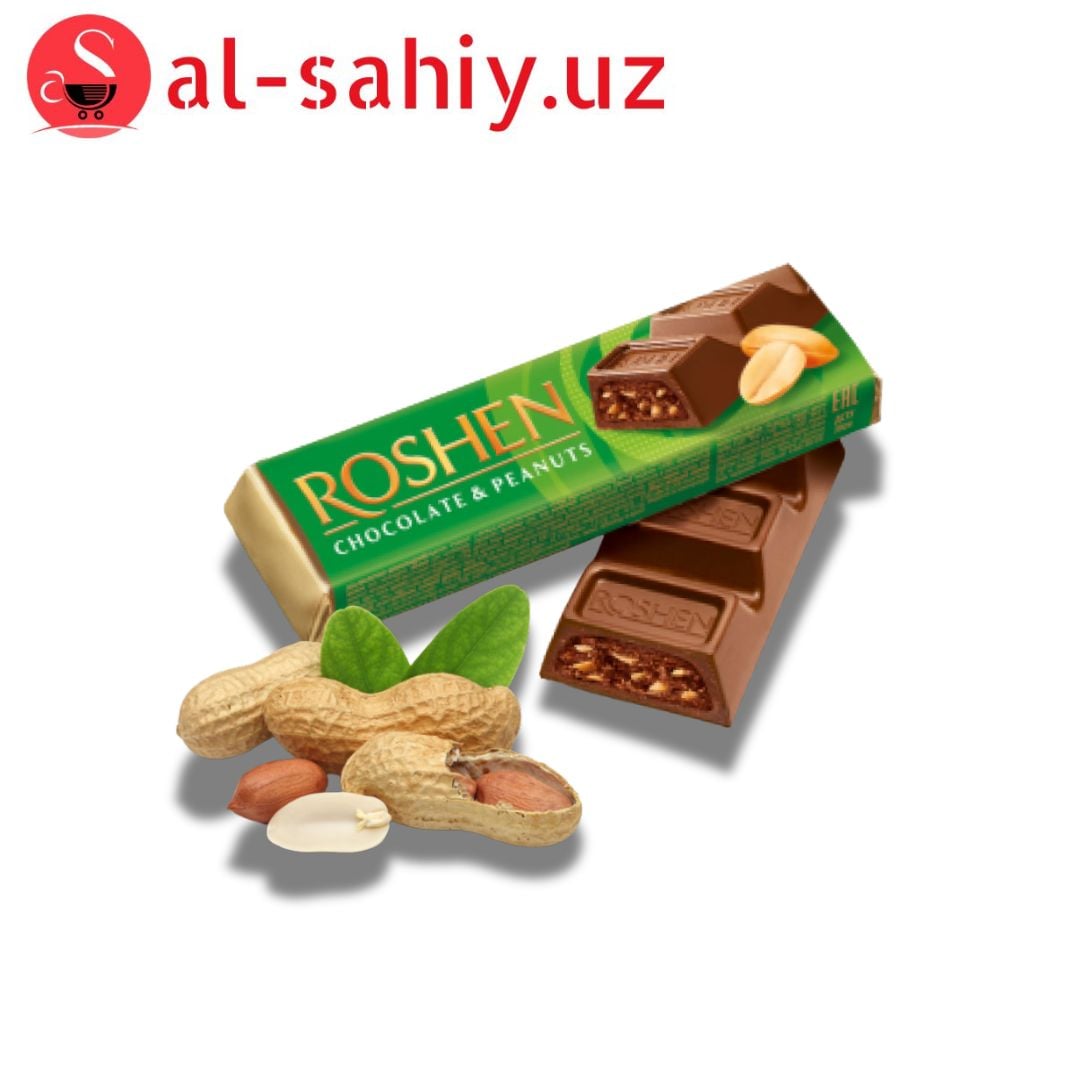 Шоколадный батончик "ROSHEN" chocolate&peanuts 38Г