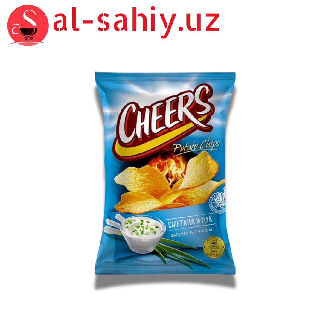 Новый Чипсы Чеерс со вкусом зелёный лук 210гр