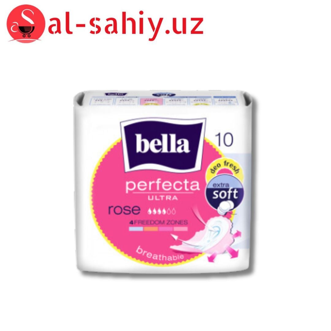 Прокладки ж/впит многосл. фикс клеев слоем Bella Perfecta Ultra ROSE DEO FRESH 10шт