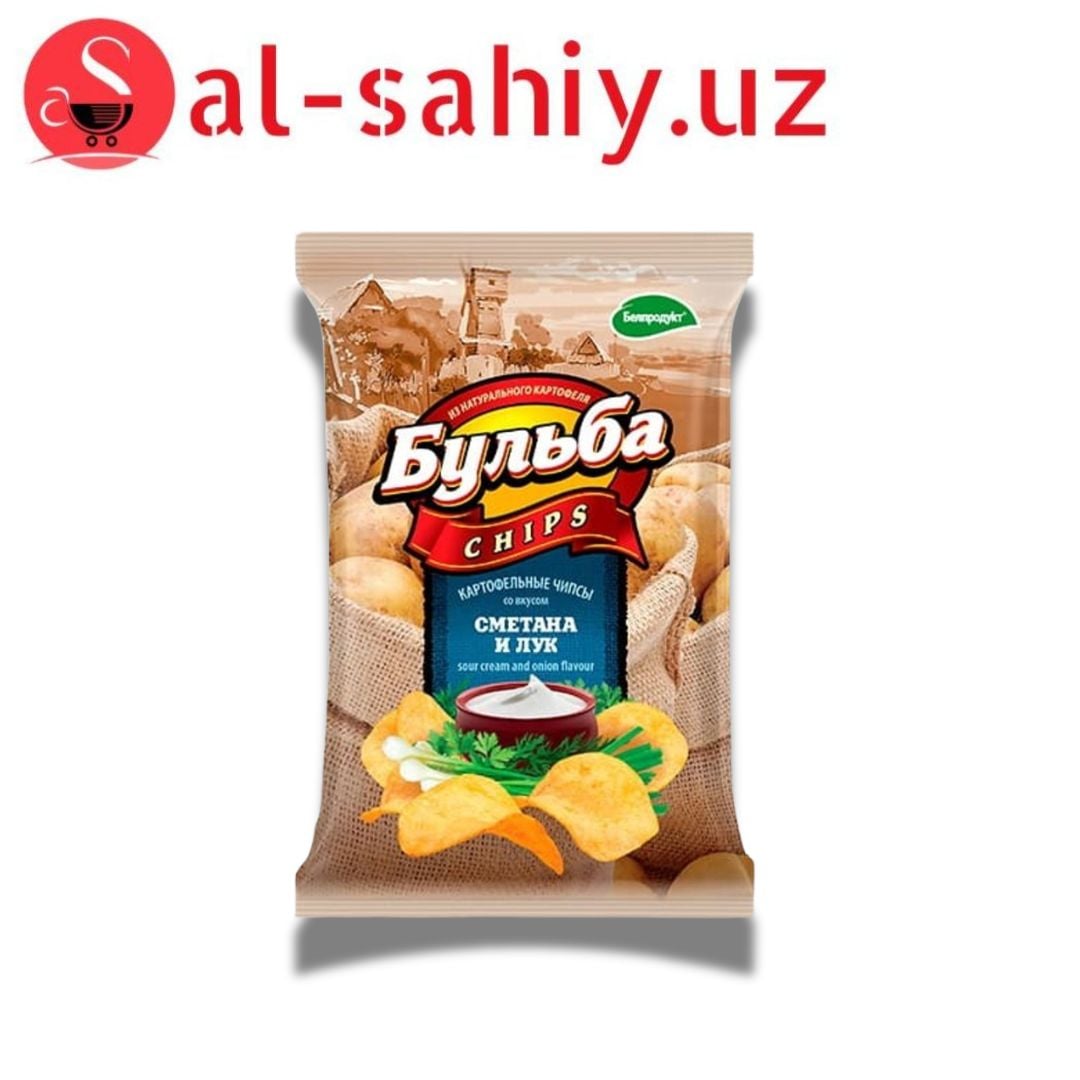 Чипсы БУЛЬБА chips со вк. сметаны и лука 75гр