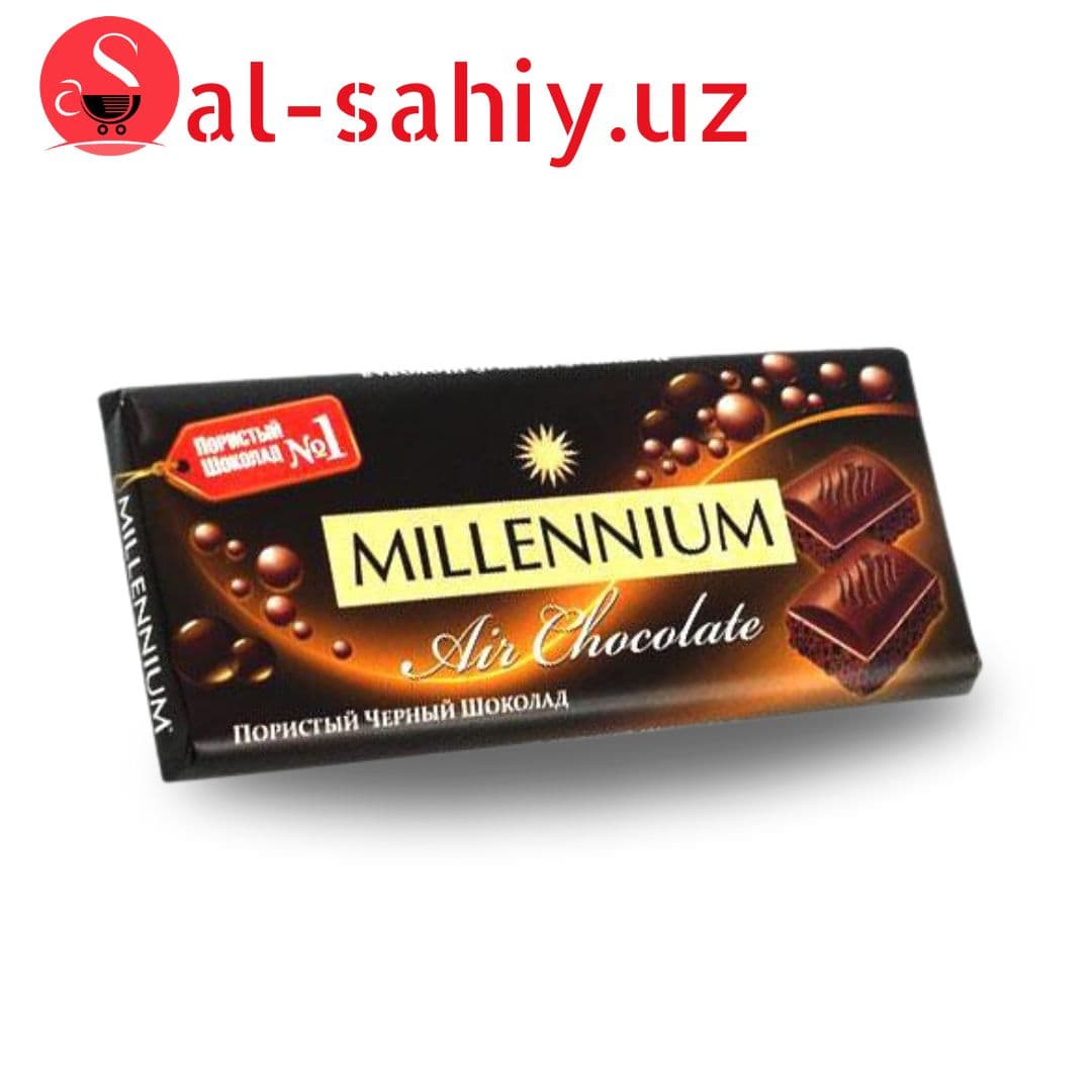 Шоколад "MILLENNIUM" пористый черный 90гр