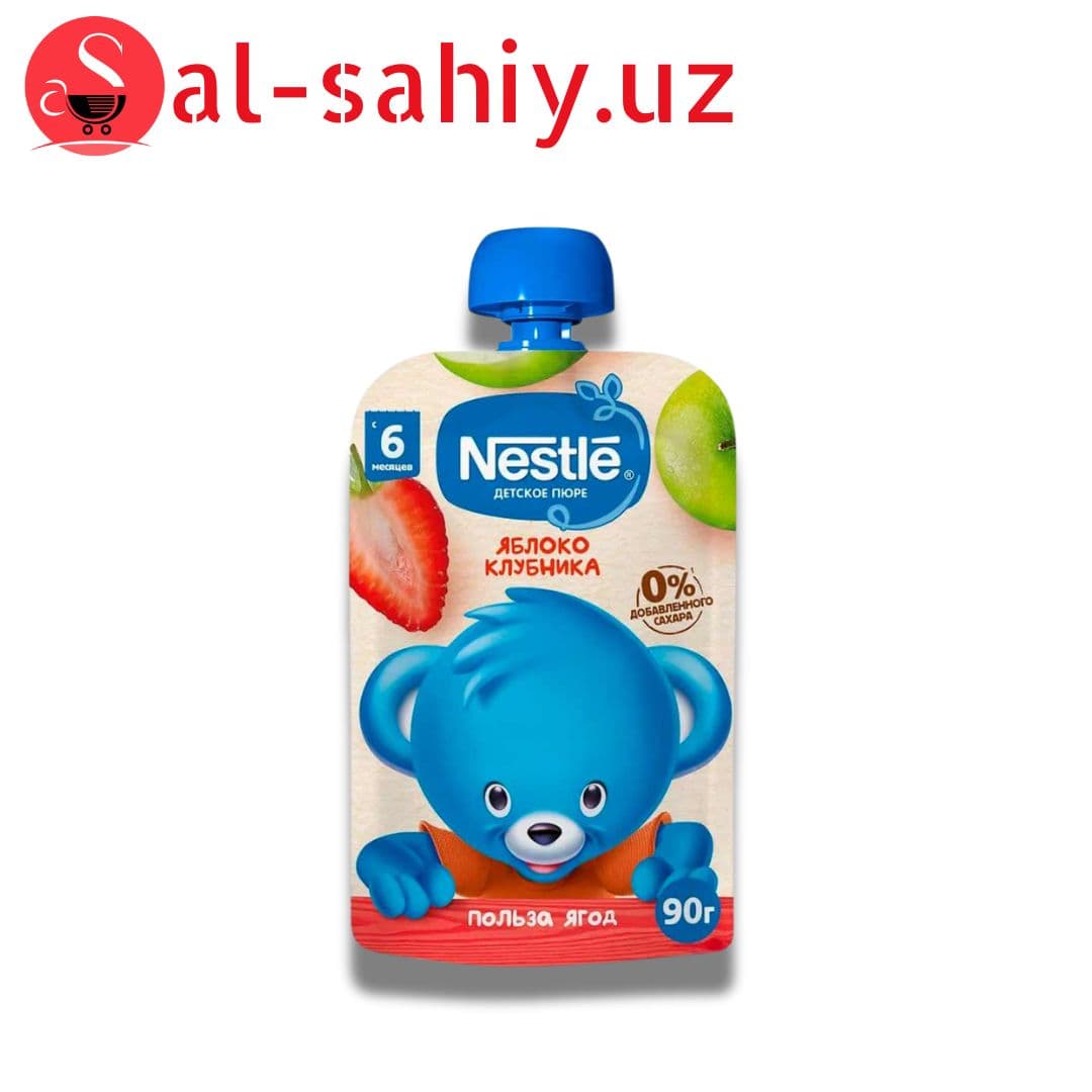 Пюре Nestle Яблоко-Клубника 90гр