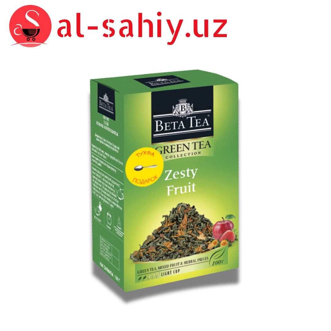 чай "BETA TEA" зел zesty fruit 100гр