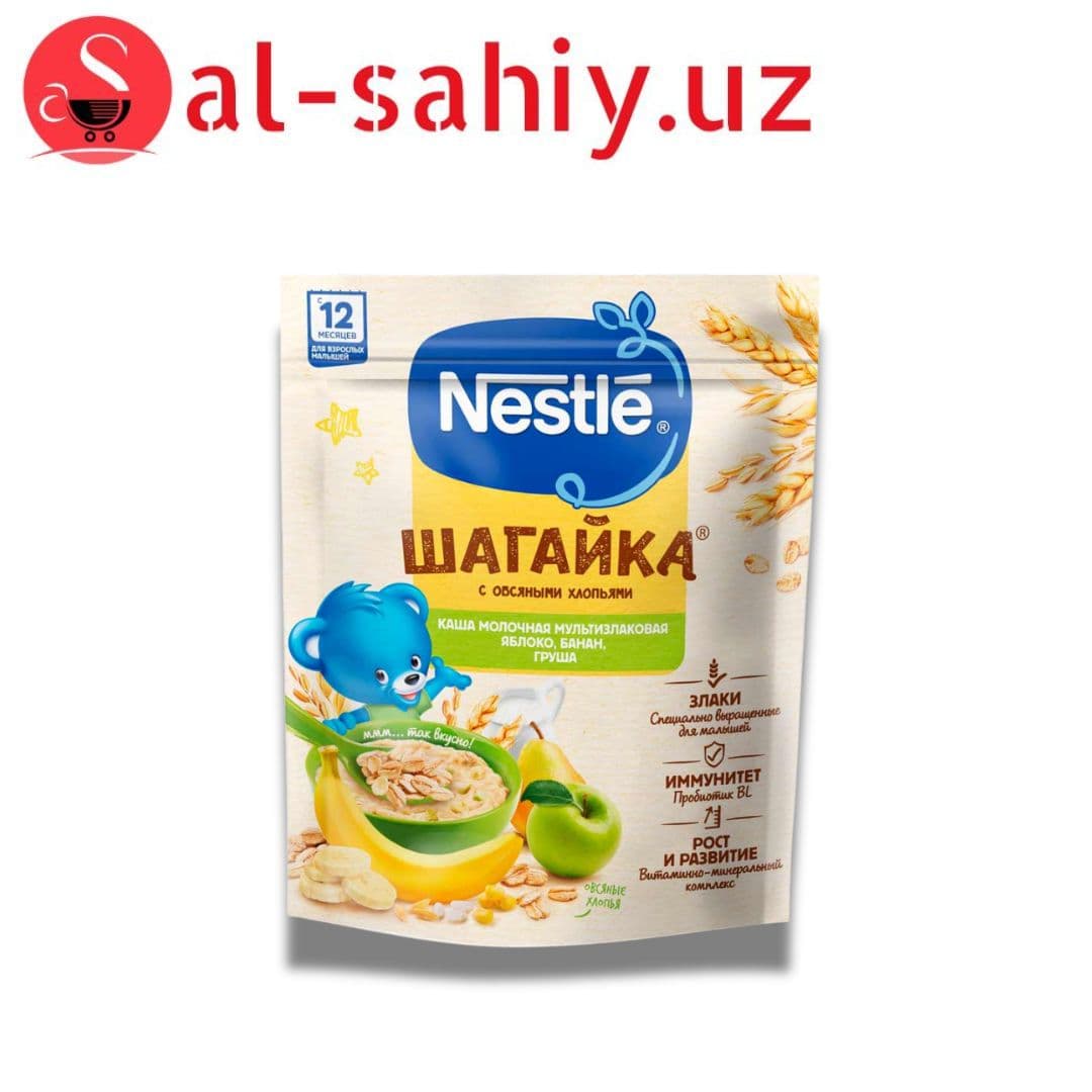 Nestle детская каша шагайка банан яблоко груша 190 гр