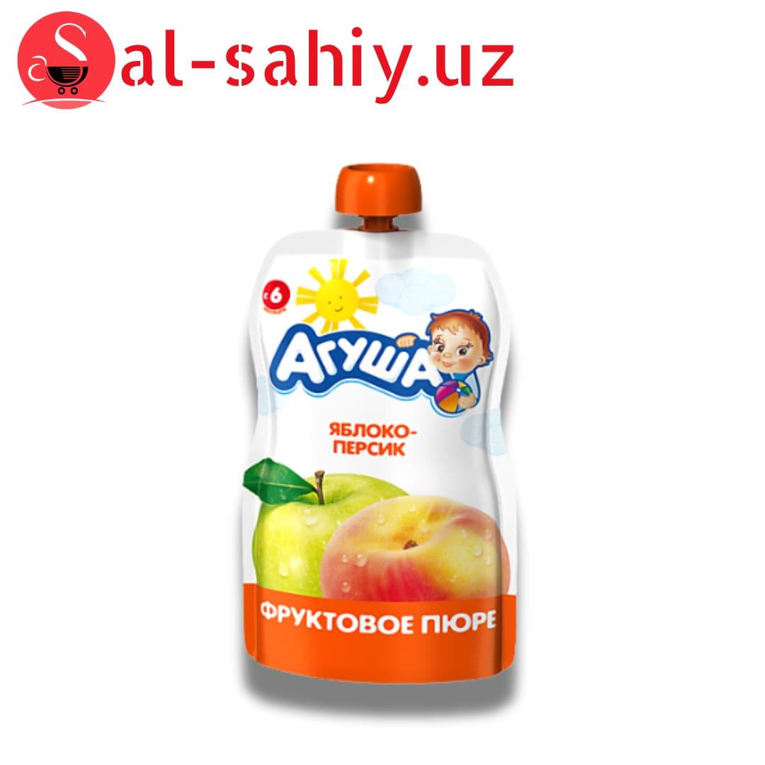 Фруктовое пюре "Агуша" "Яблоко - персик" 90г