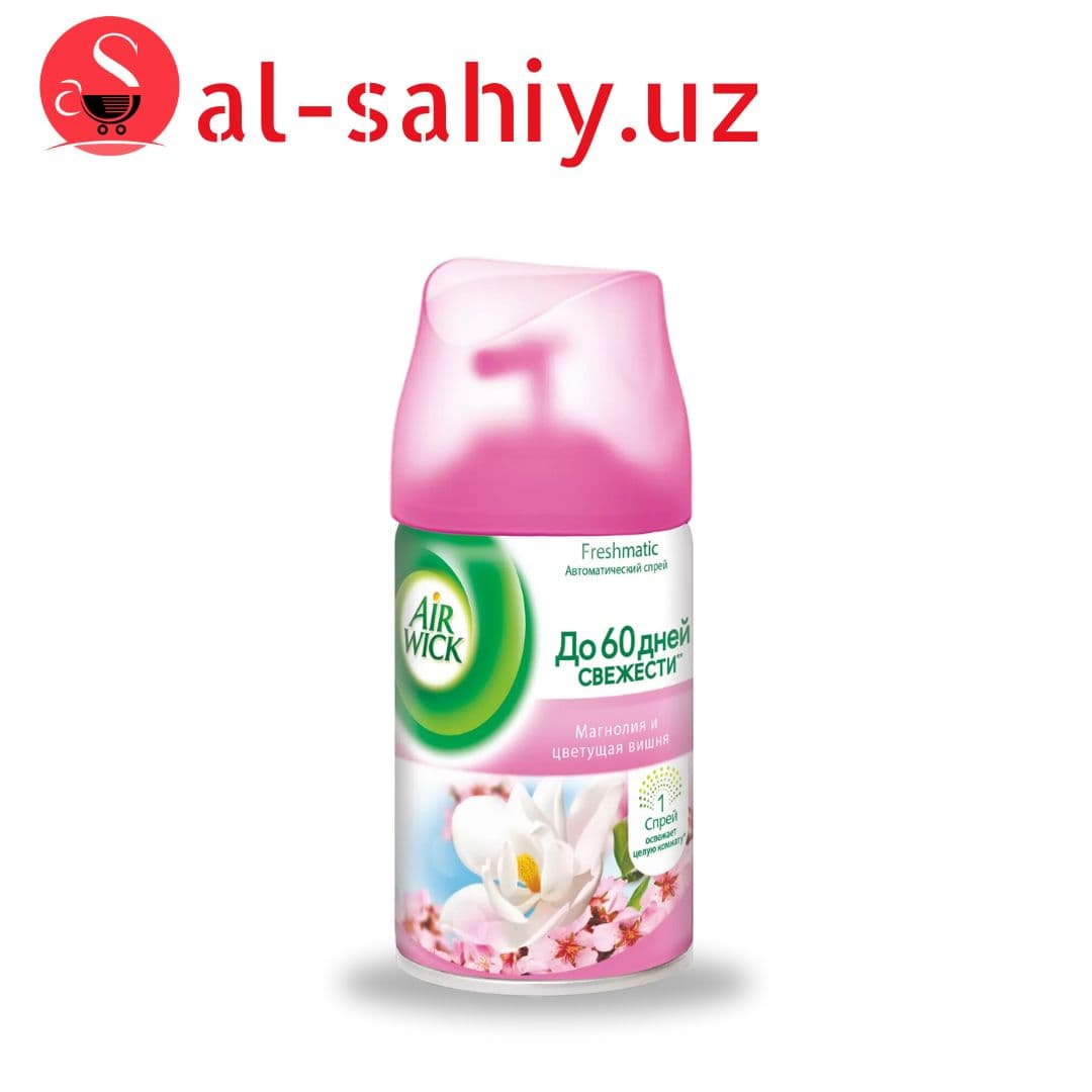 Сменный баллон для освежителя воздуха Airwick Freshmatic "Розовая магнолия и цветущая вишня", 250мл