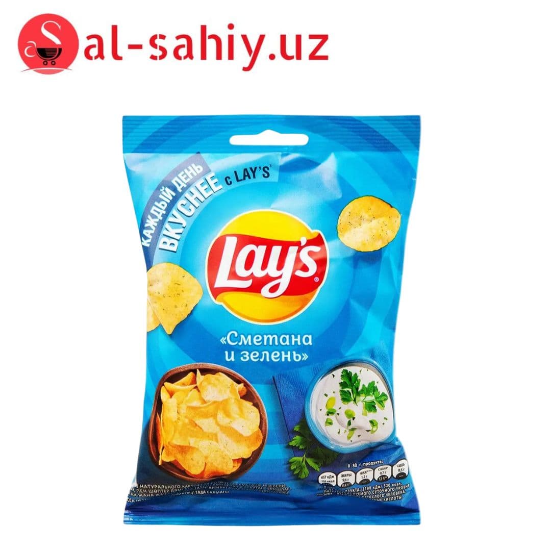 Новый Лейз со вкусом сметана и зелень 37гр