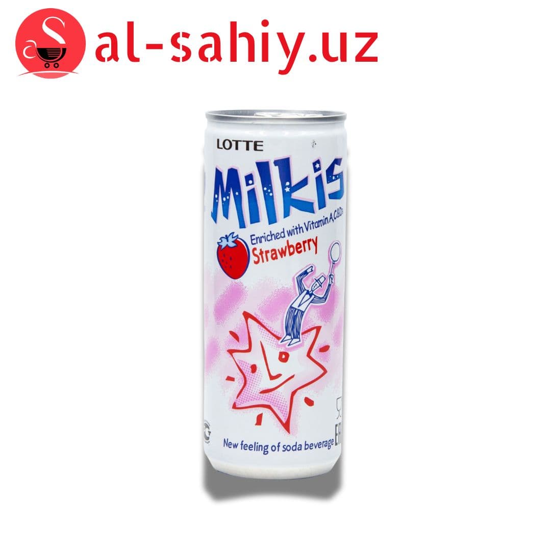 LOTTE MILKIS "Клубника" 250мл ж/б