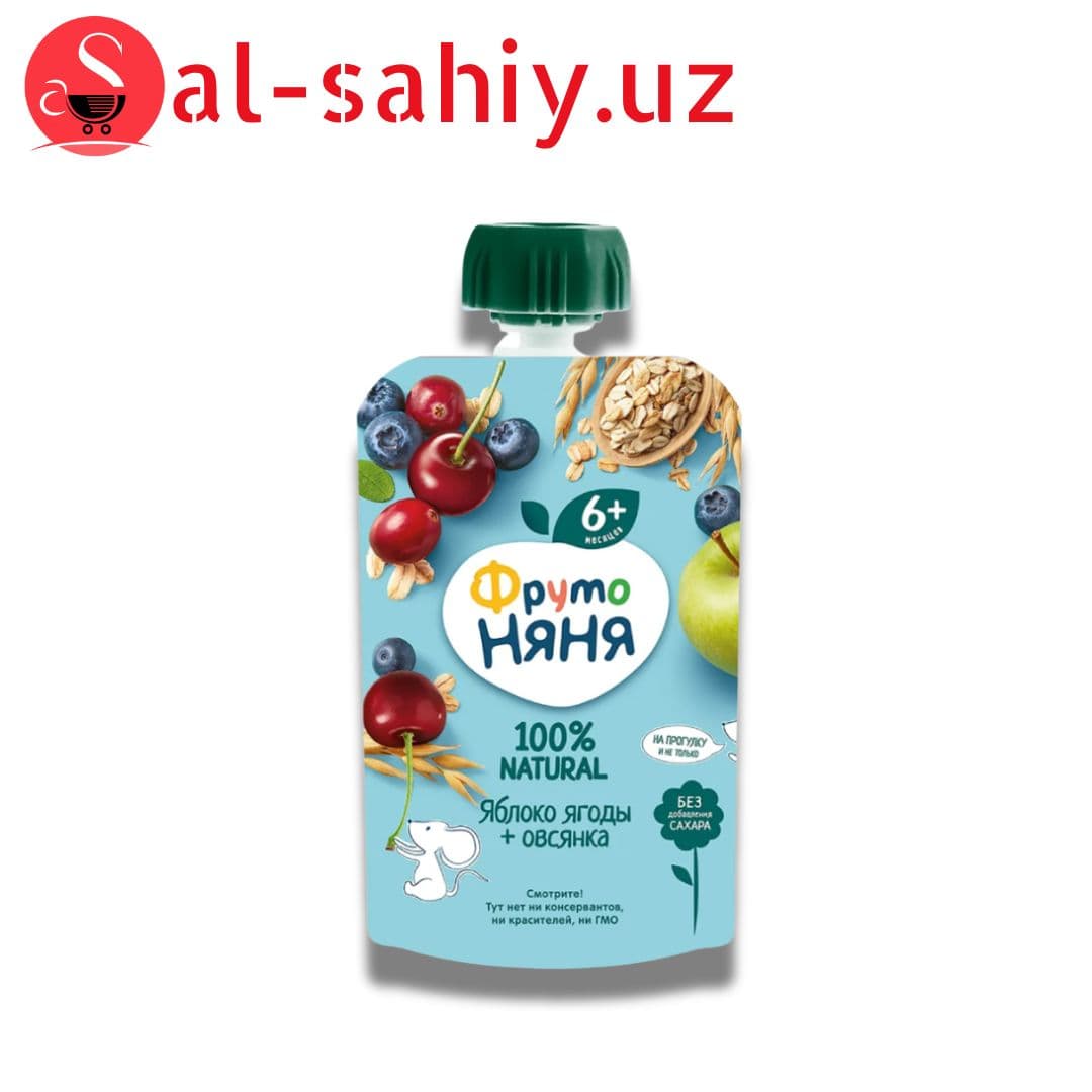 Пюре Фрутоняня (90г) из яблоко, ягоды