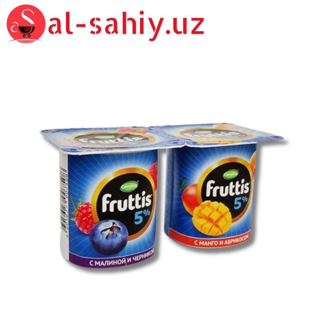 Йогурт "Fruttis 0,5%" Малина-Черникой/Манго-Абрикос 115гр