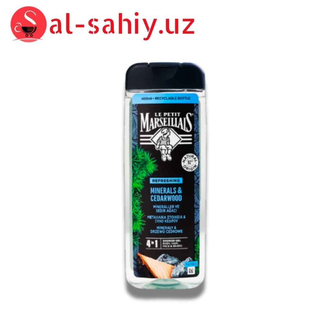 ГЕЛЬ-ШАМПУНЬ 4В1 MINERALS&CEDARWOOD LE PETIT MARSEILLAIS 400МЛ¶